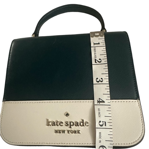 Kate spade staci square crossbody peacock sapphire White black UEC - Picture 11 of 12